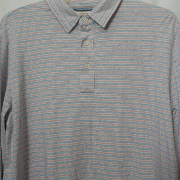 FAHERTY STRIPED LONG SLEEVE MOVEMENT POLO - Picture 7 of 7